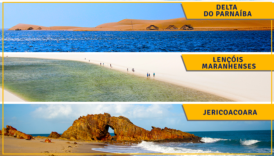 Lençóis Maranhenses, Delta do Parnaíba e Jericoacoara